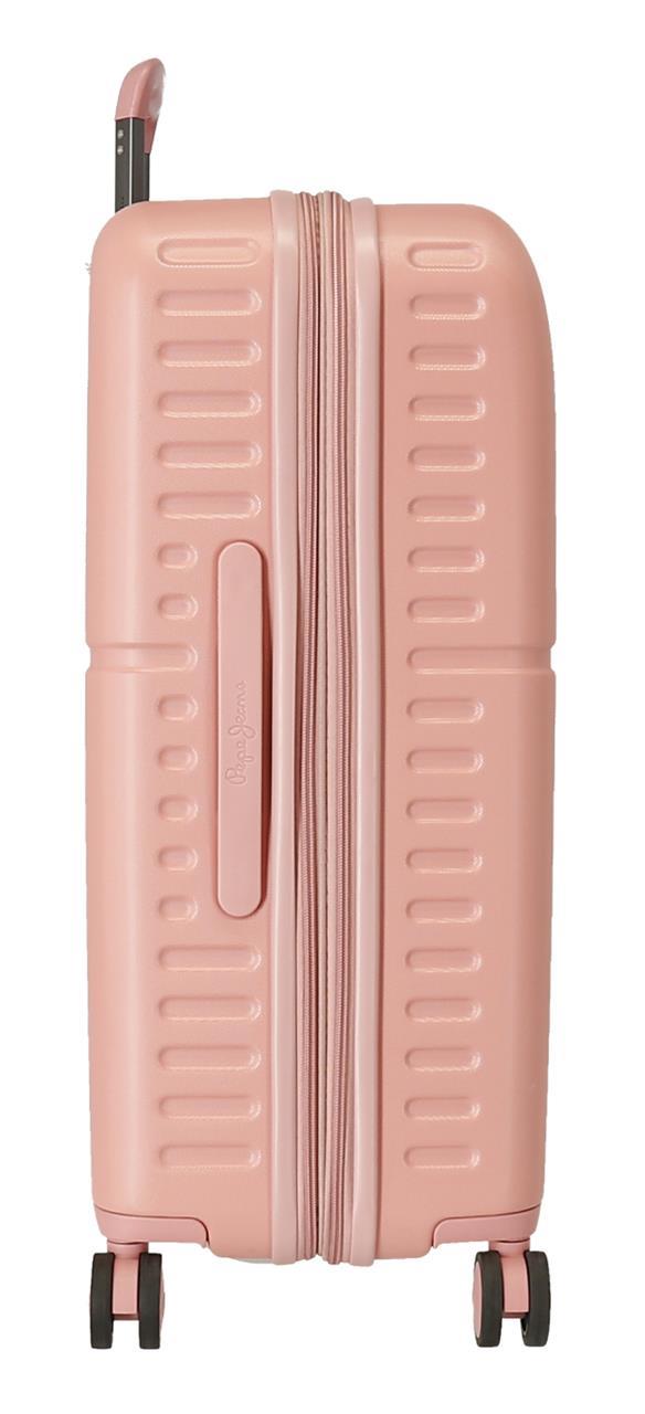 7689224 TROLLEY ABS 70CM. C/EXP. 4R. PJL HIGHLIGHT ROSE CLAIR