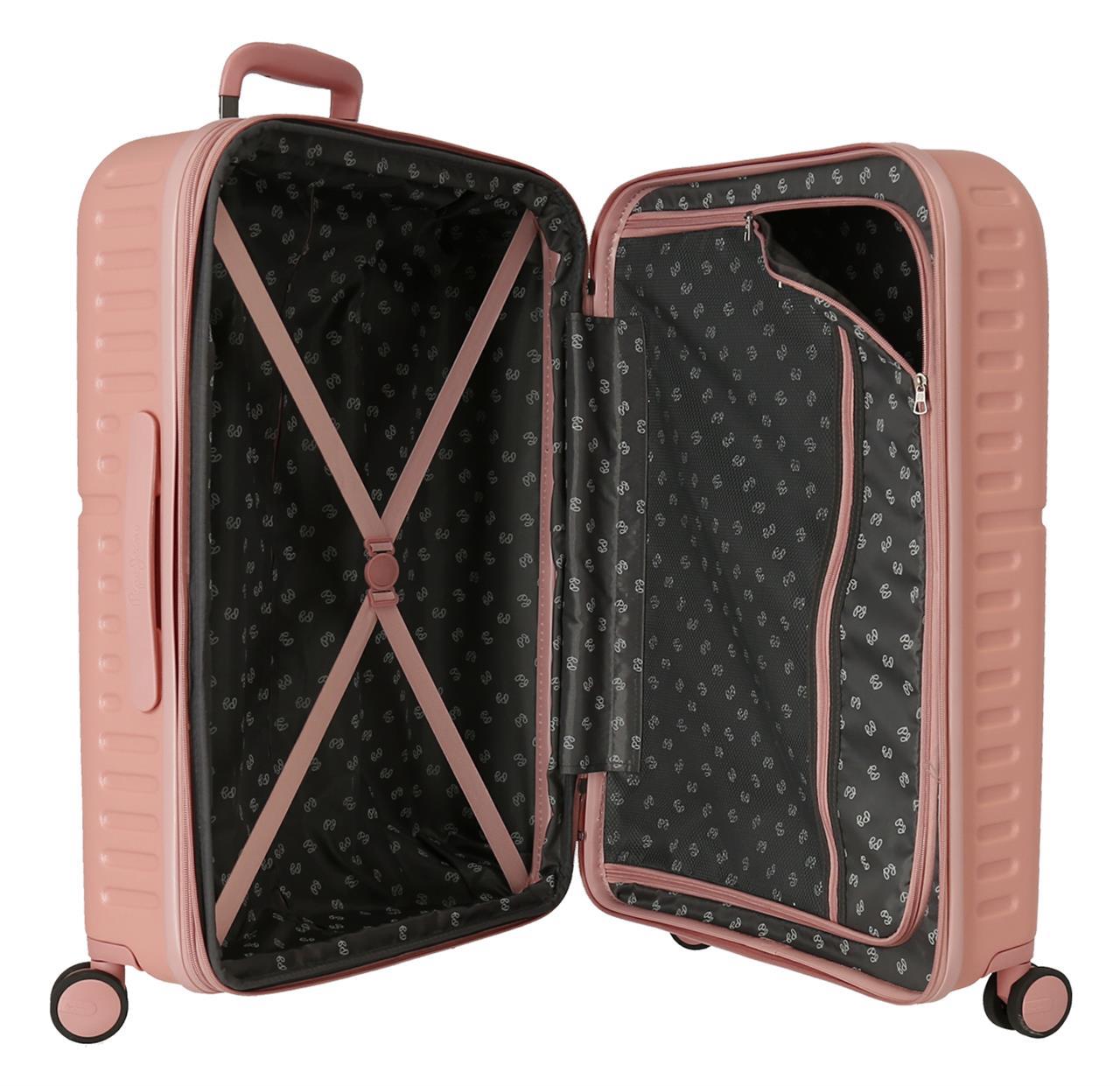 7689224 TROLLEY ABS 70CM. C/EXP. 4R. PJL HIGHLIGHT ROSE CLAIR