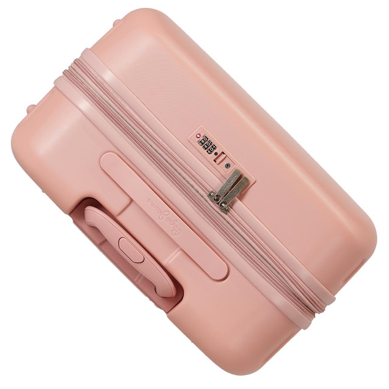 7689224 TROLLEY ABS 70CM. C/EXP. 4R. PJL HIGHLIGHT ROSE CLAIR