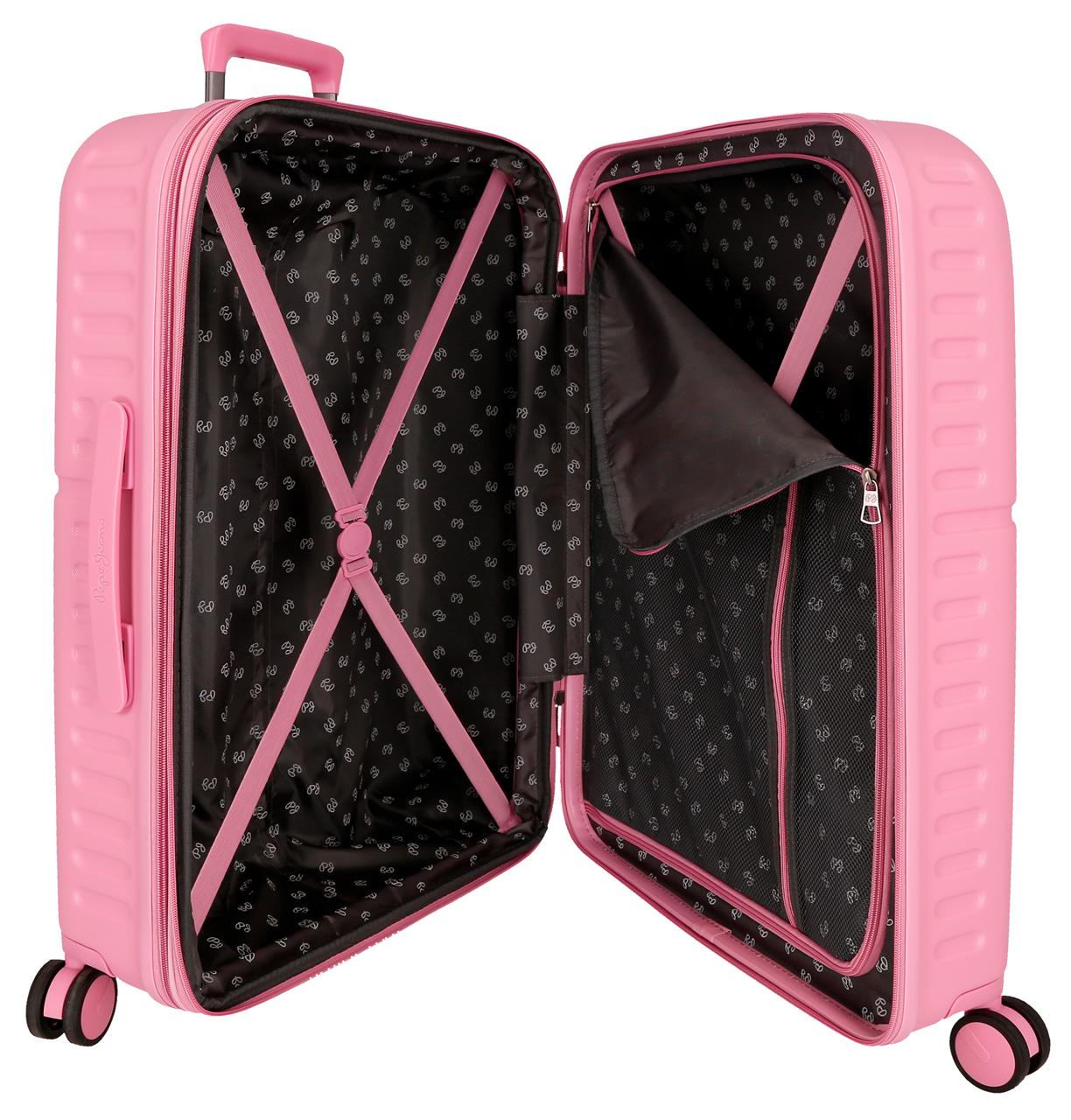 768922E TROLLEY ABS 70CM. C/EXP. 4R. PJL HIGHLIGHT ROSA