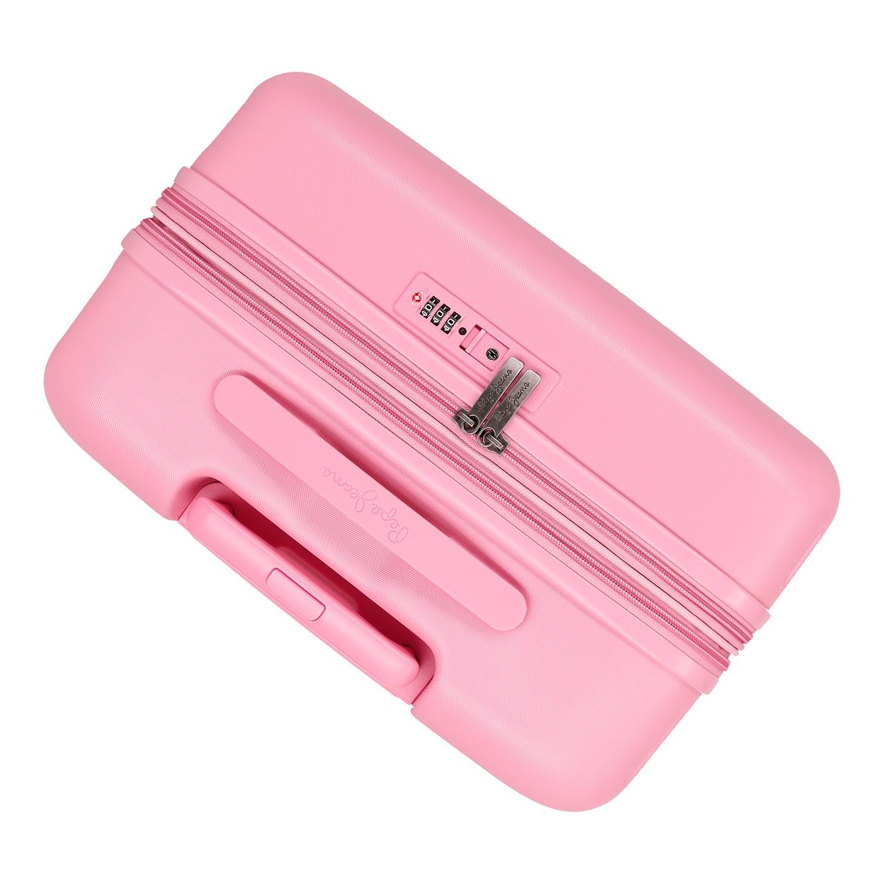 768922E TROLLEY ABS 70CM. C/EXP. 4R. PJL HIGHLIGHT ROSA