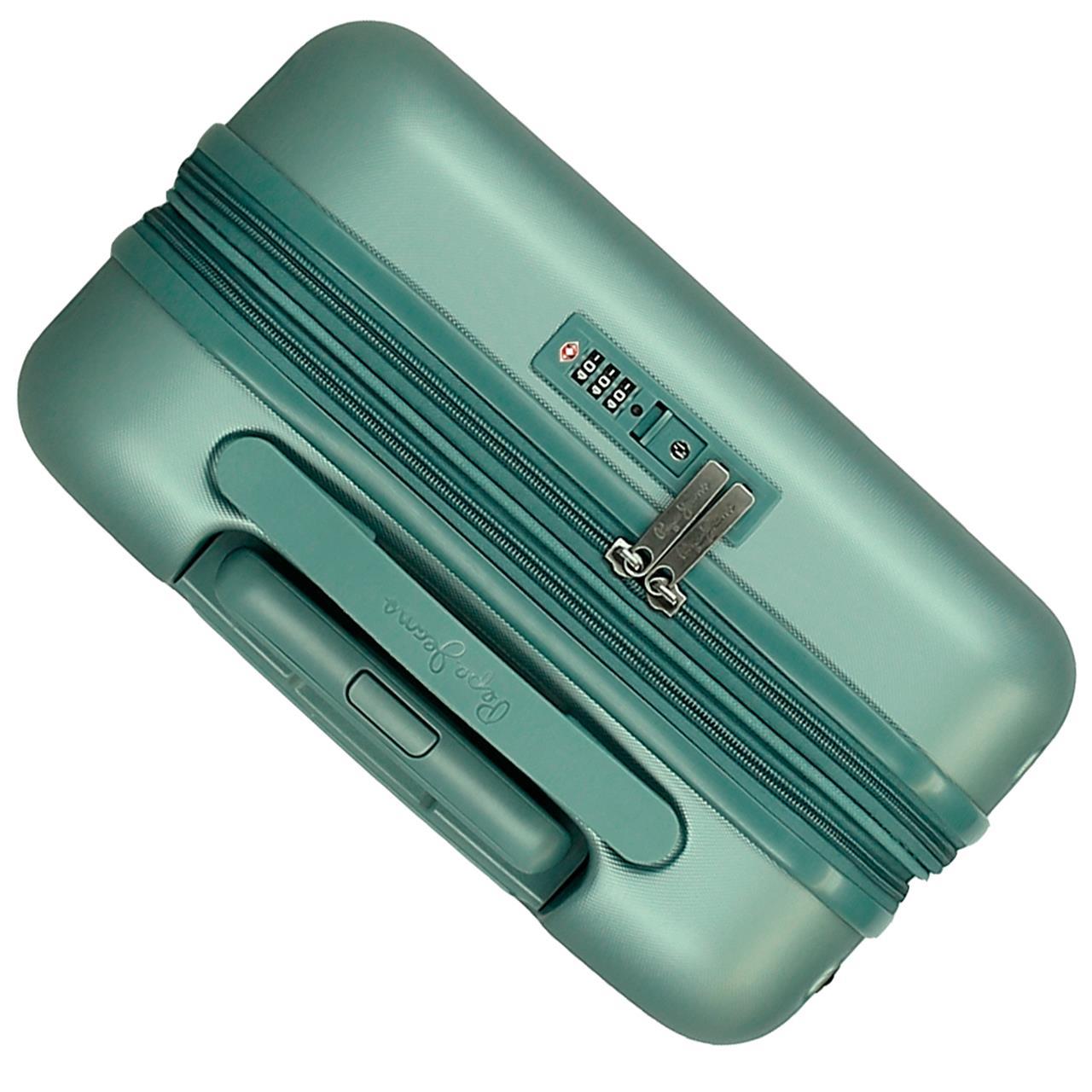 768862B TROLLEY ABS 55CM. C/EXP. 4R. PJL HIGHLIGHT TÜRKIS