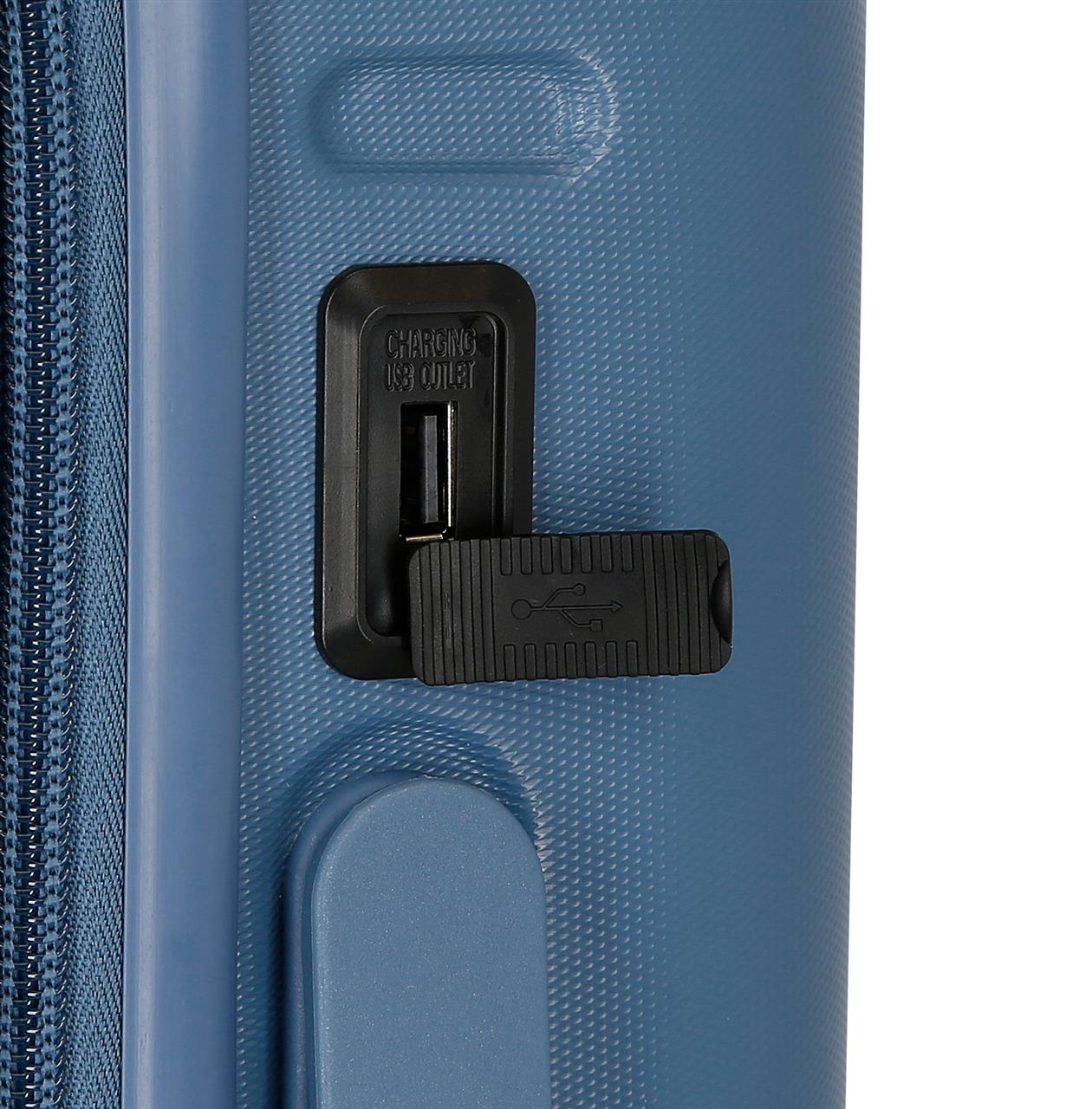 769863A TROLLEY ABS 55CM. C/EXP. 4R. PJL ACCENT DENIM