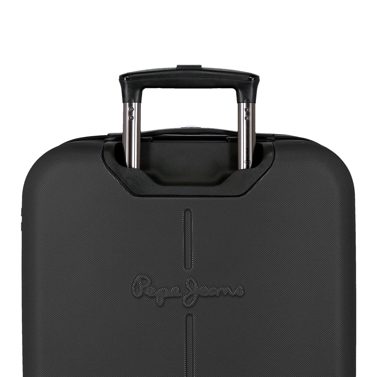 7568641 TROLLEY ABS 55CM. C/EXP. 4R. PJL MONTANA ZWART