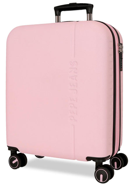 7568649 TROLLEY ABS 55CM. C/EXP. 4R. PJL MONTANA ROSA CLARO