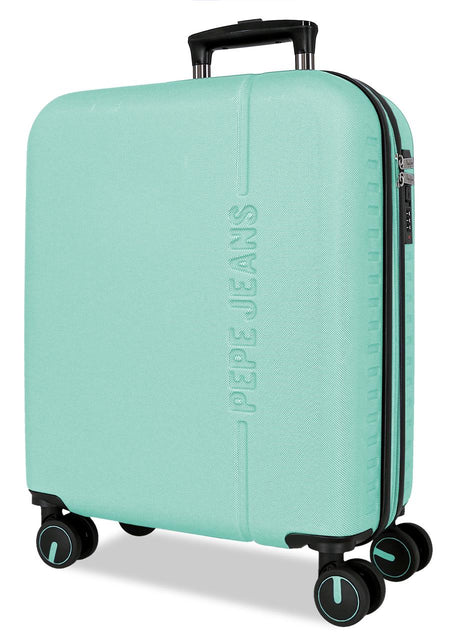 7569146 TROLLEY ABS 55CM. 4R. PJL MONTANA TURQUOISE BLAUW