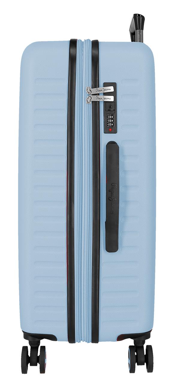 7568843 TROLLEY ABS 68CM. C/EXP. 4R. PJL MONTANA HELLBLAU