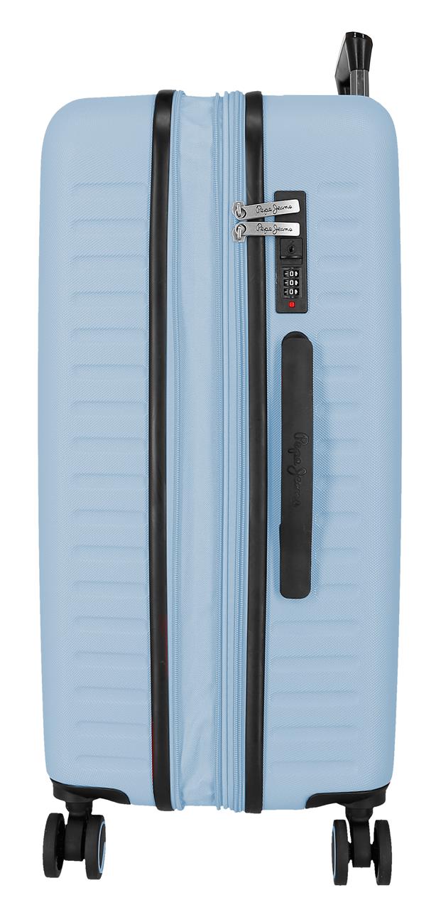 7568843 TROLLEY ABS 68CM. C/EXP. 4R. PJL MONTANA HELLBLAU