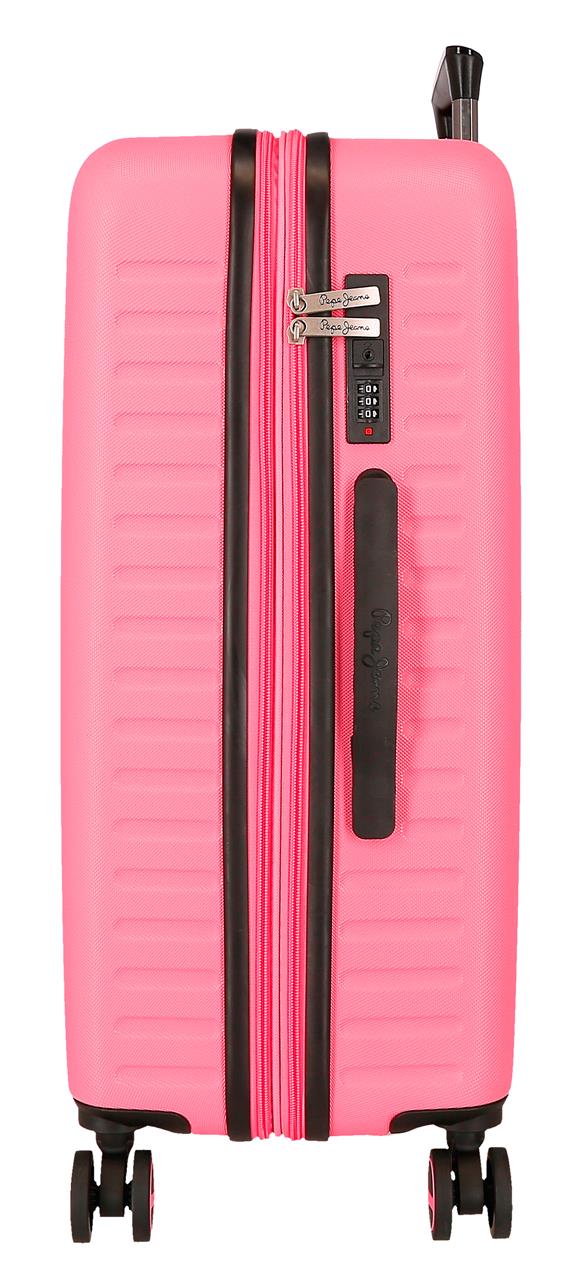 7568848 TROLLEY ABS 68CM. C/ESP. 4R. PJL MONTANA FUCSIA