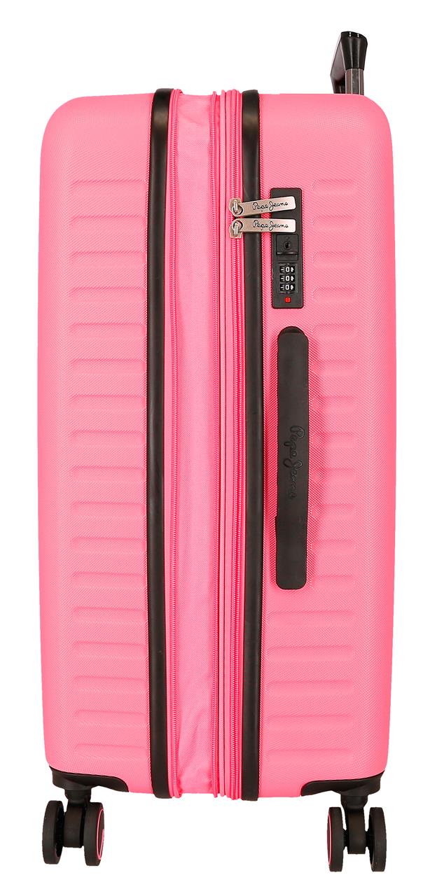 7568848 TROLLEY ABS 68CM. C/ESP. 4R. PJL MONTANA FUCSIA