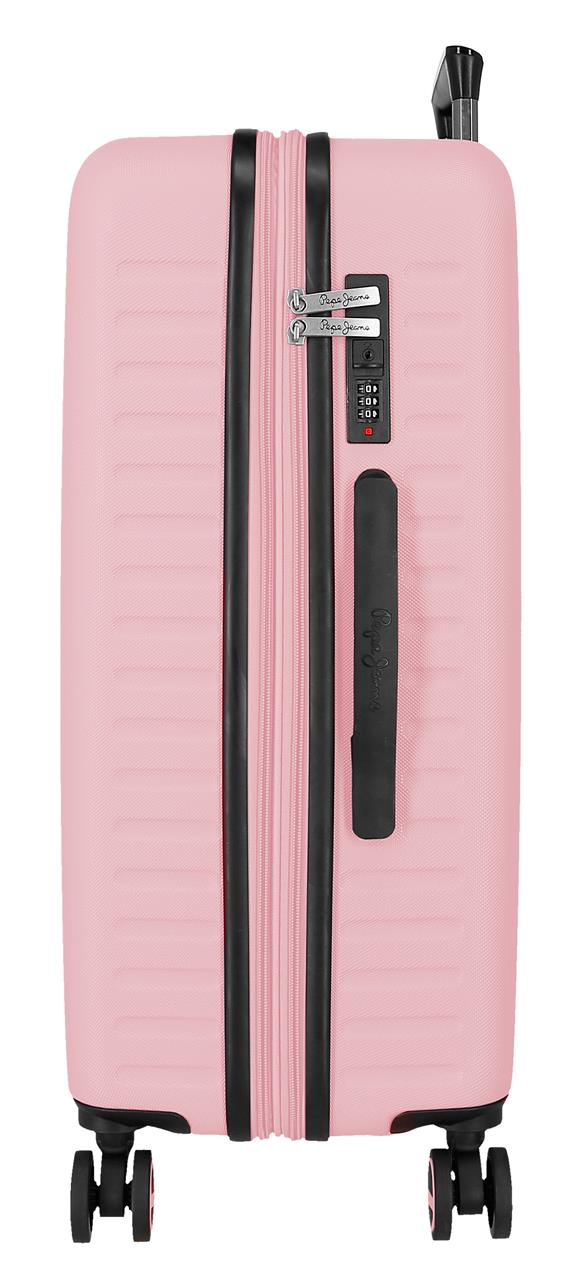 7568849 TROLLEY ABS 68CM. C/EXP. 4R. PJL MONTANA ROSA CLARO