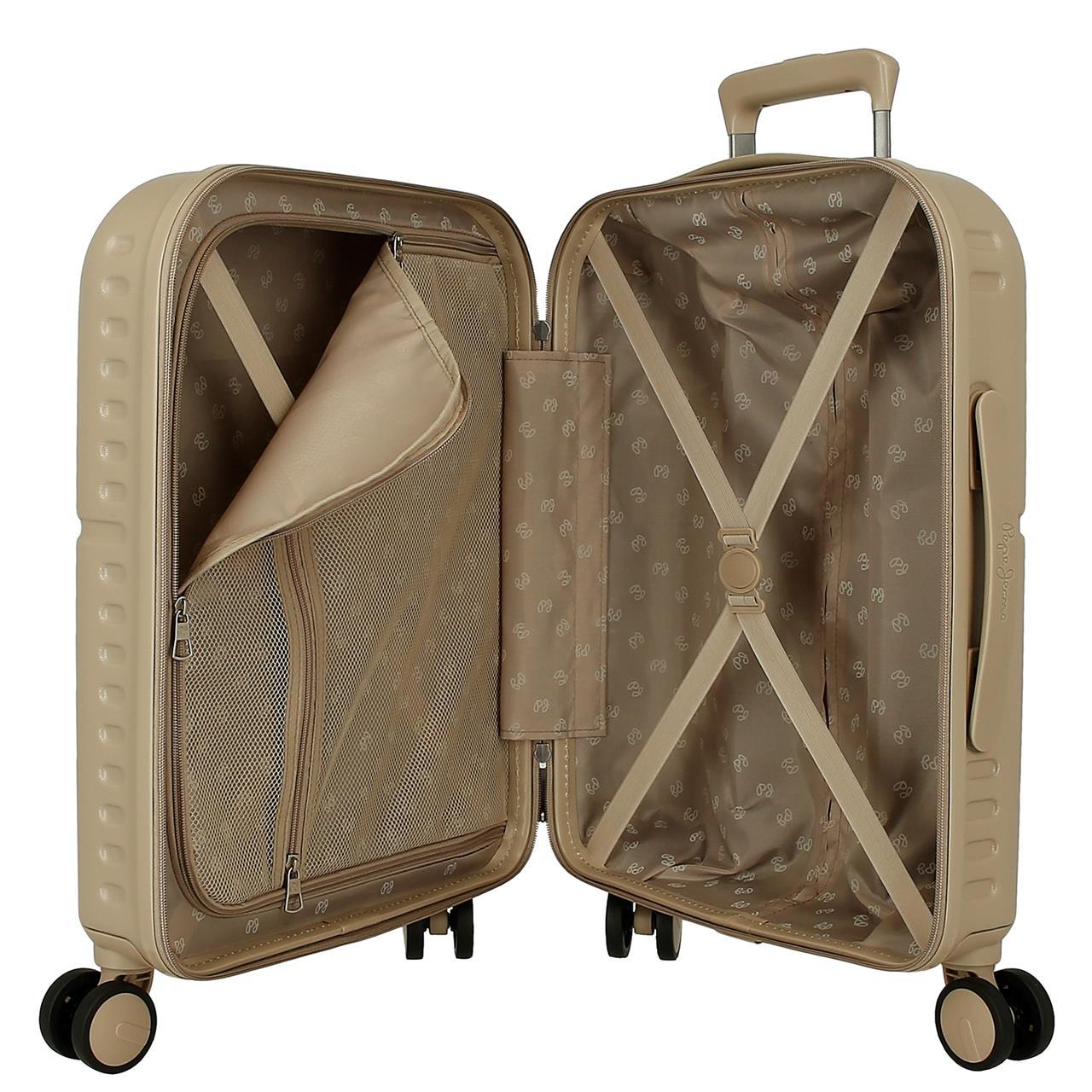 7699138 TROLLEY ABS 55CM. 4R. PJL ACCENT BEIGE CHAMPAGNE