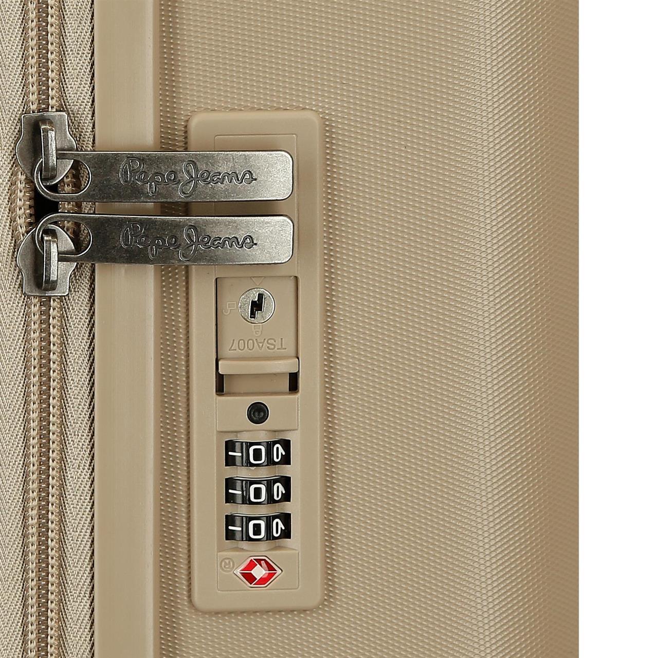 7699138 TROLLEY ABS 55CM. 4R. PJL ACCENT BEIGE CHAMPAGNE