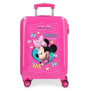 Walizka kabinowa Minnie Happy Helpers sztywny 55cm Różowy