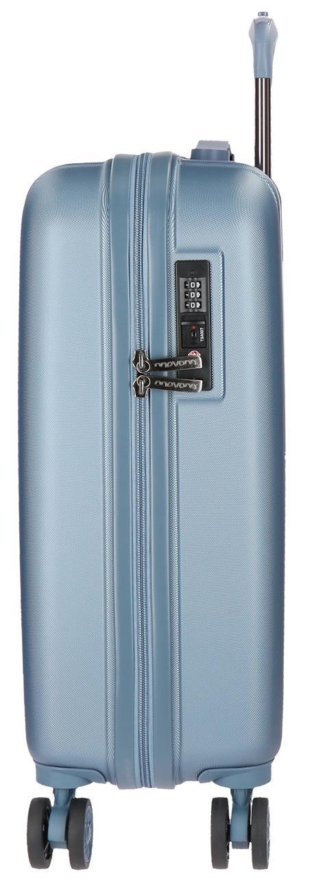 5319163 TROLLEY ABS 55CM.4R.WOOD SILBER