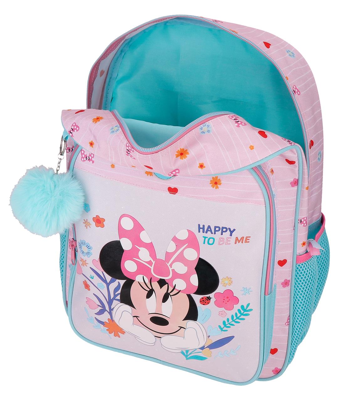 43223V1 ADAP BACKPACK. 40CM. C/CARRO. MINNIE HAPPY TO BE ME