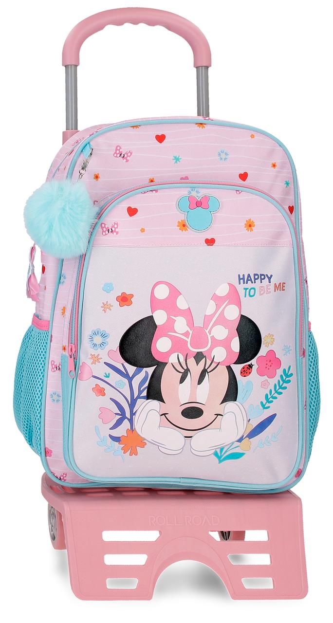 43223V1 ADAP BACKPACK. 40CM. C/CARRO. MINNIE HAPPY TO BE ME