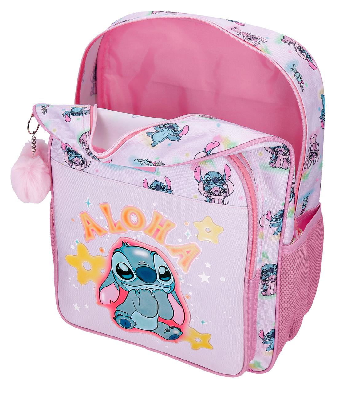 43523V1 ADAP BACKPACK. 40CM. C/CARRO STITCH YOU & ME