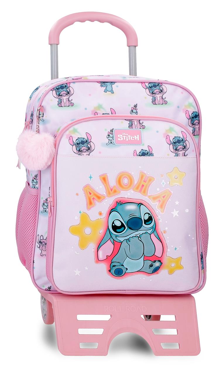 43523V1 ADAP BACKPACK. 40CM. C/CARRO STITCH YOU & ME