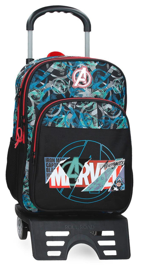 49724T1 MOCHILA ADAP. 40CM 2C. C/CARRO. MARVEL SHIELD