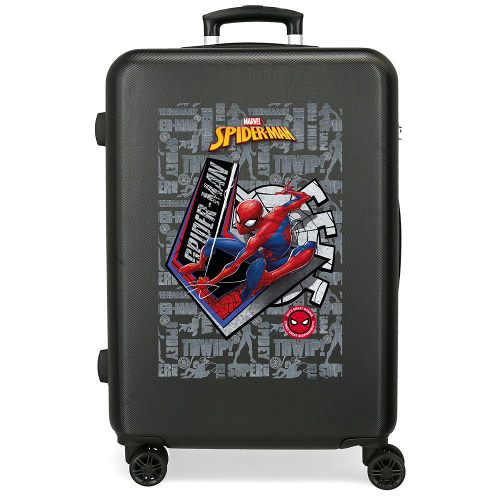 ABS VOGN 68CM. 4R. SPIDERMAN STOR KRAFT SORT C.101