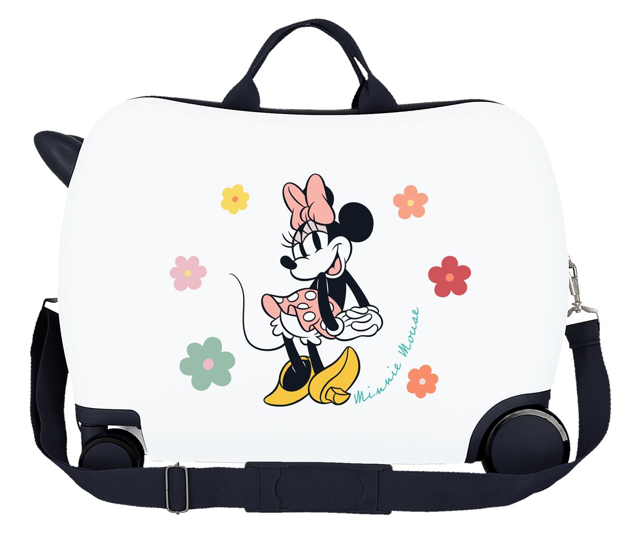 4759843 VALIGIA INFERIOREABS 4R.(2 MULTI.) 50CM. MINNIE FIORI BL