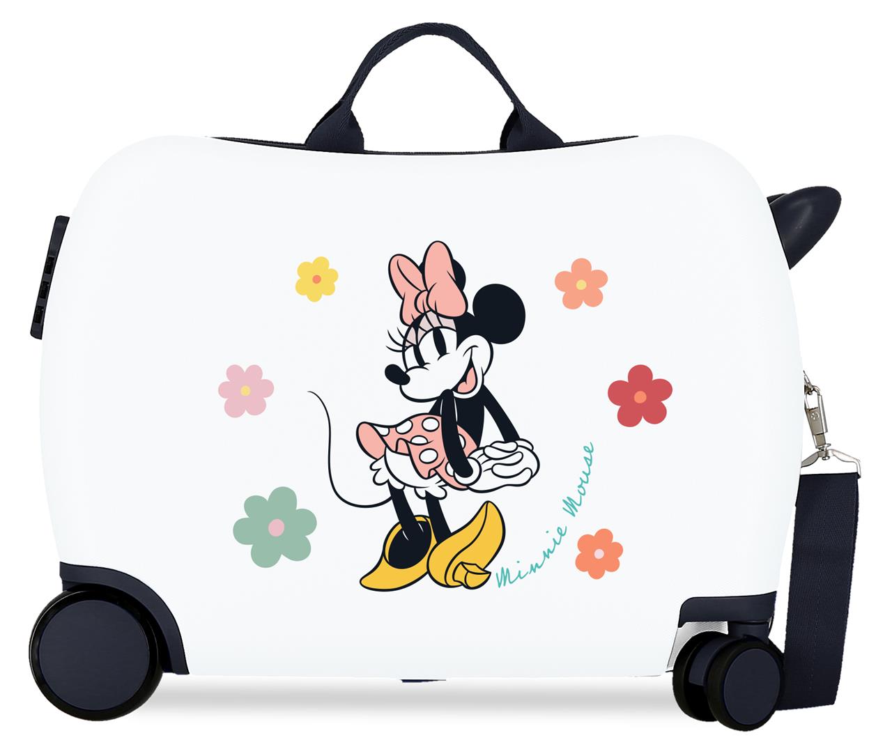 4759843 VALIGIA INFERIOREABS 4R.(2 MULTI.) 50CM. MINNIE FIORI BL