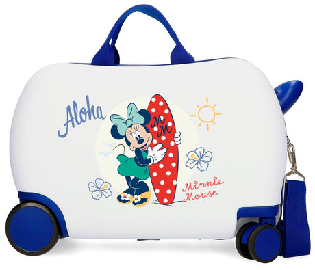 4771044 Maleta Inf.ABS 4R. 45CM. MINNIE Aloha Blan