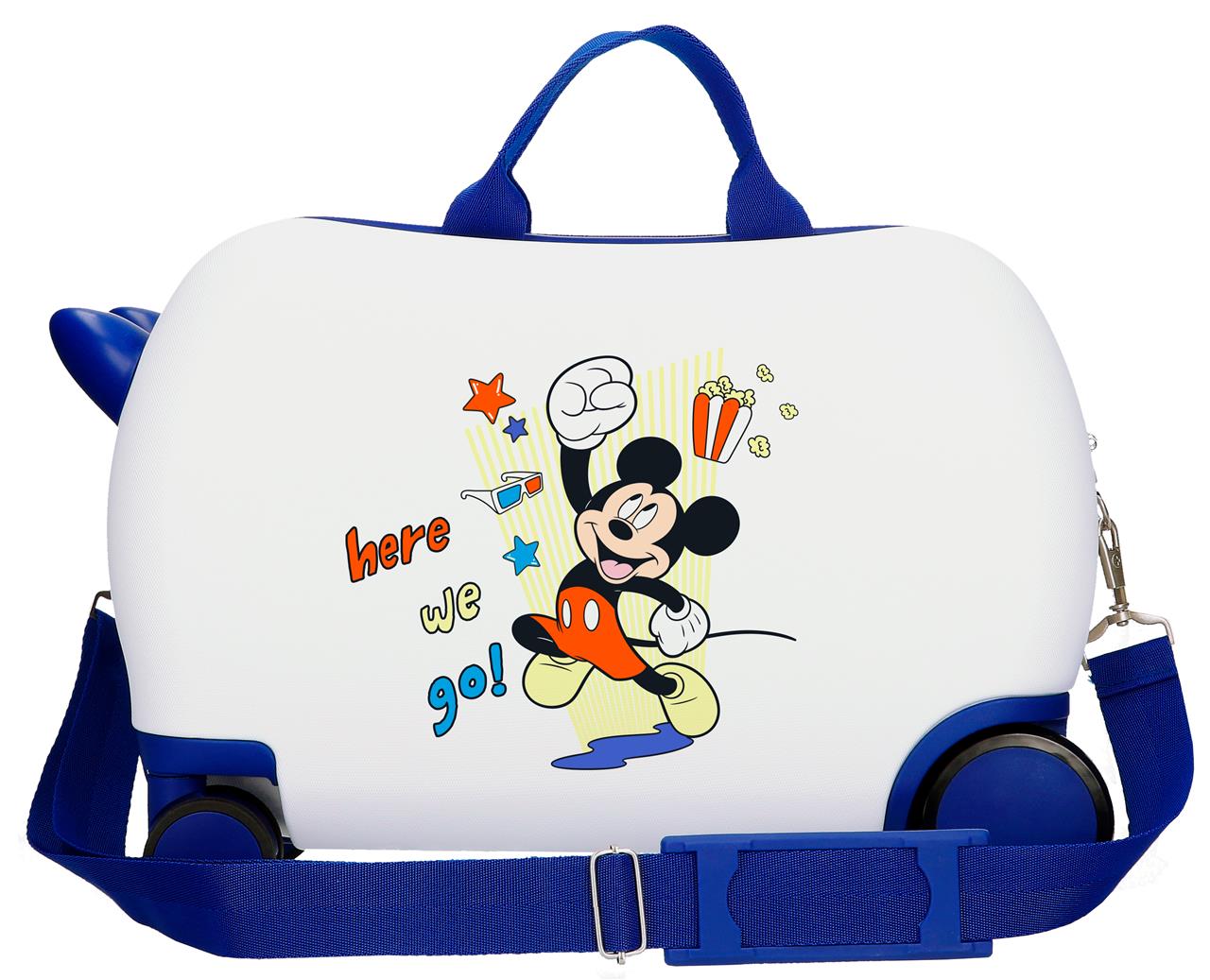 4771045 Maleta Inf.ABS 4r. (2 Multi.) 45CM. MICKEY Daar gaan we