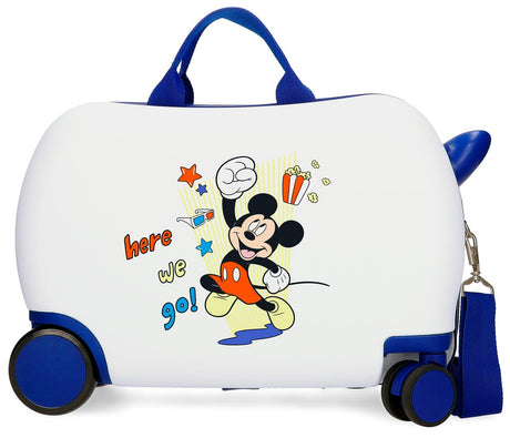 4771045 Maleta Inf.ABS 4r. (2 Multi.) 45CM. MICKEY Daar gaan we