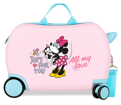 INF.ABS Kuffert 4R.(2 MULTI.) 45CM. MINNIE ALL MY LOVE PINK-T