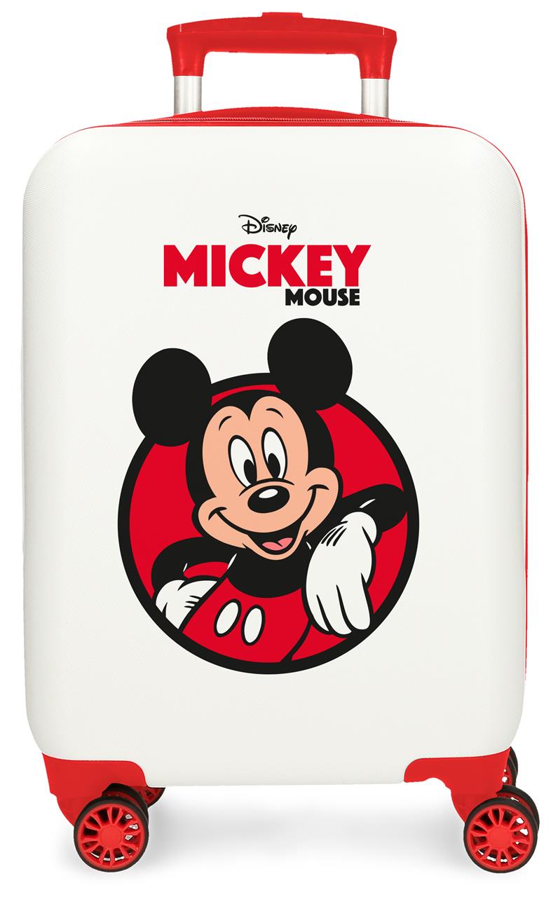 4771347 TROLLEY ABS 50CM. 4R. MICKEY BIAŁO/CZERWONA SIATKA
