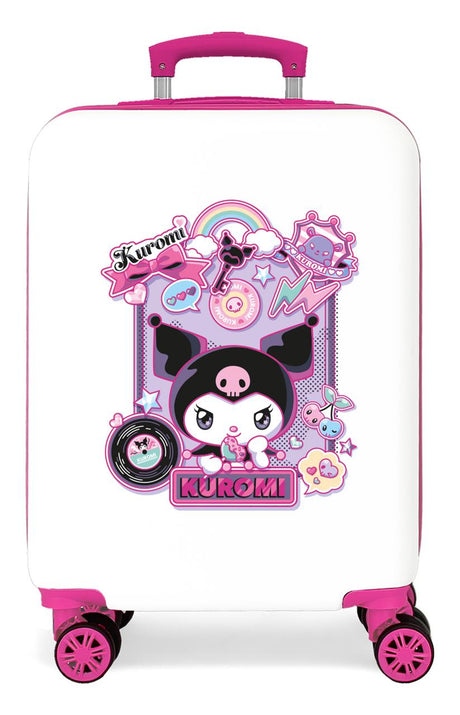 4281117 TROLLEY ABS 55CM.4R. WONDER KUROMI WHITE-FUCHSIA