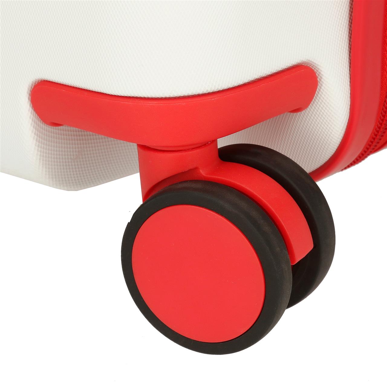 4211012 VALISE INFÉRIEUREABS 4R.(2 MULTI.) 45CM. VOITURES MCQUEEN BLANC