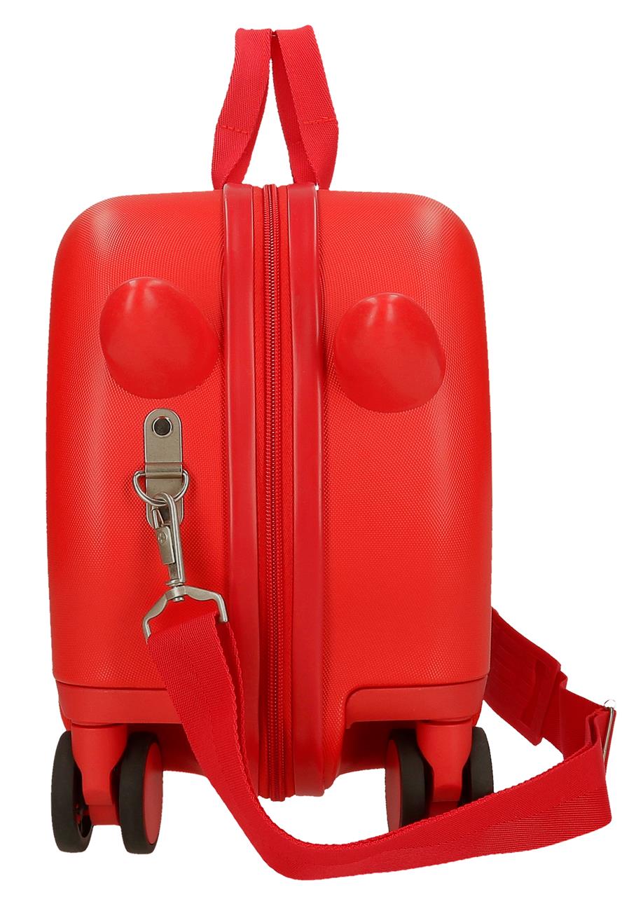 4211011 VALISE INFÉRIEUREABS 4R.(2 MULTI.) 45CM. VOITURES MCQUEEN ROUGE