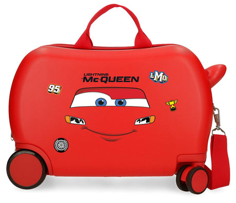 4211011 VALISE INFÉRIEUREABS 4R.(2 MULTI.) 45CM. VOITURES MCQUEEN ROUGE