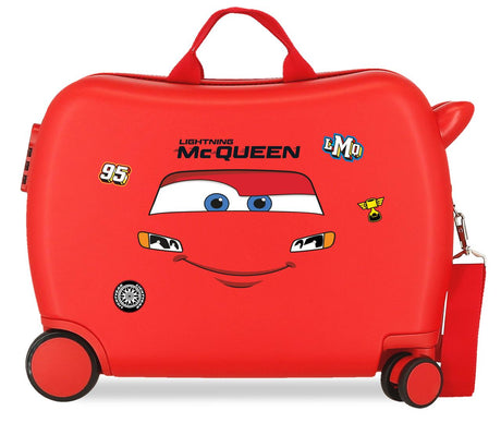 4219811 MALETA INF.ABS 4R.(2 MULTI.) 50CM. CARS MC QUEEN RED