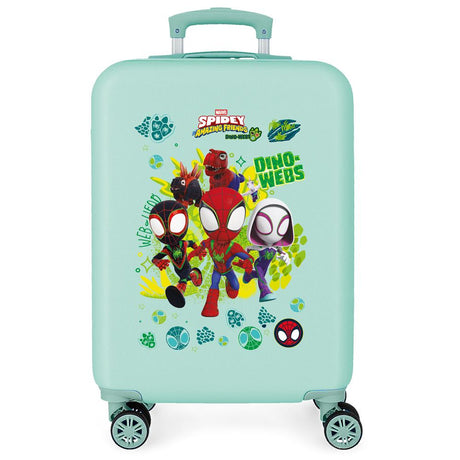 TROLLEY ABS 55CM.4R. TOILES DE DINO TURQUOISE C.100