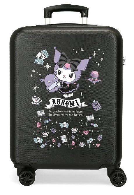 4251112 TROLLEY ABS 55CM. 4R. KUROMI FORTUNE TELLING BLACK