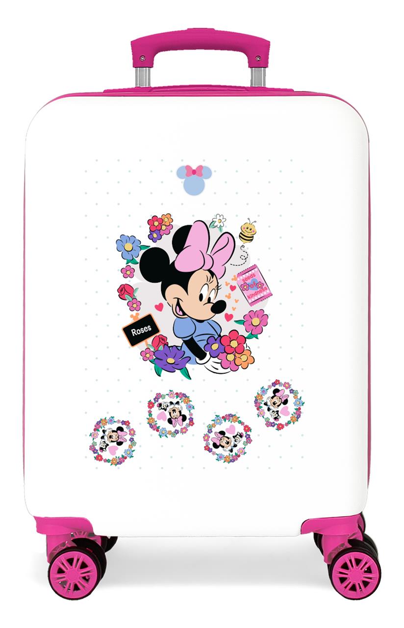 4311112 TROLLEY ABS 55CM. 4R. MINNIE FLOWERS