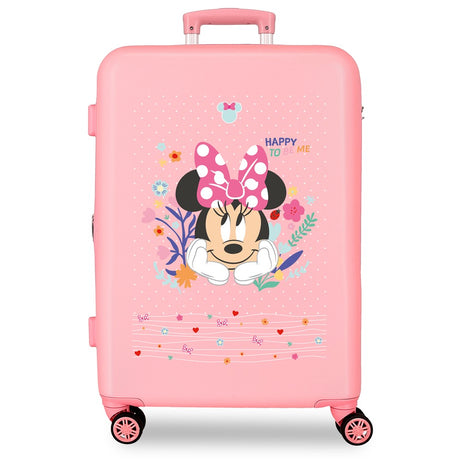 TROLLEY ABS 65CM.4R. MINNIE HAPPY TO BE ME ROSA C.101