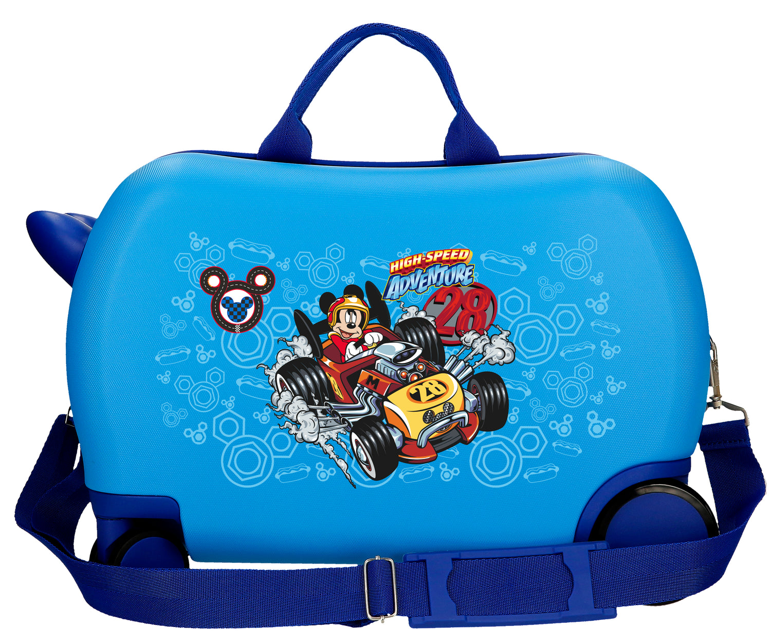 VALISE INFÉRIEUREABS 4R.(2 MULTI.) 45CM. MICKEY  ÉLEVÉ SPEED BLEU