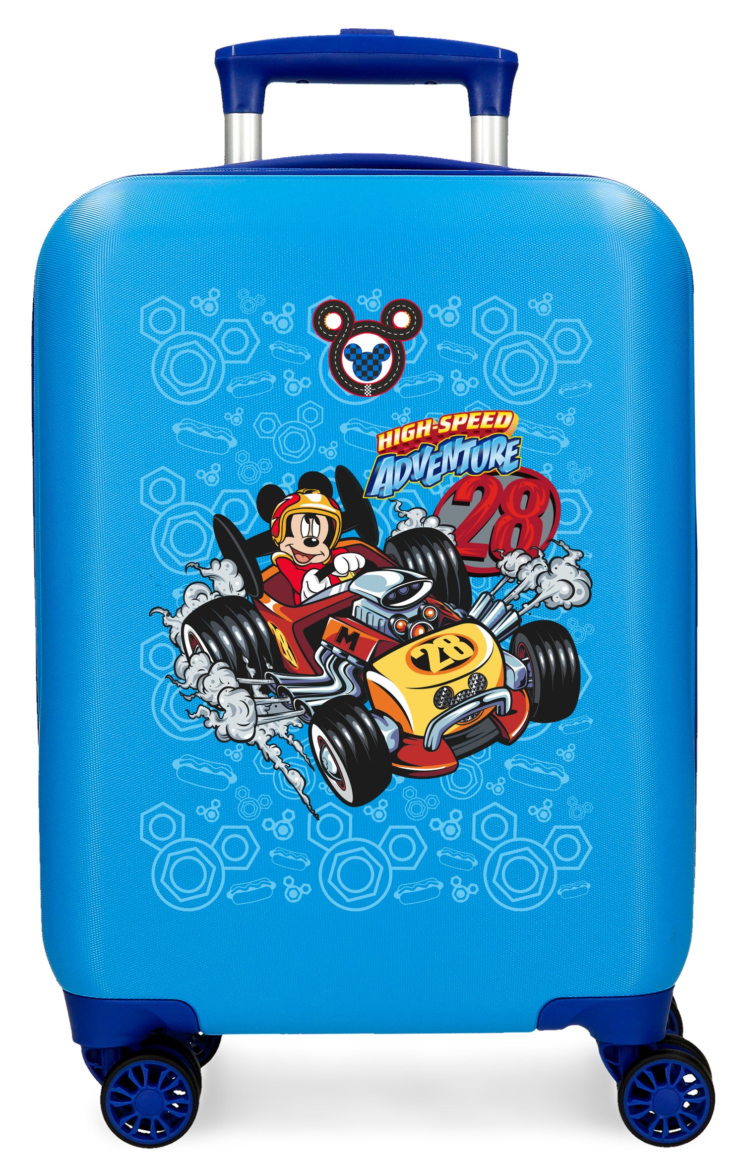 TROLLEY ABS 50CM.4R. MICKEY  HIGH SPEED AZULON