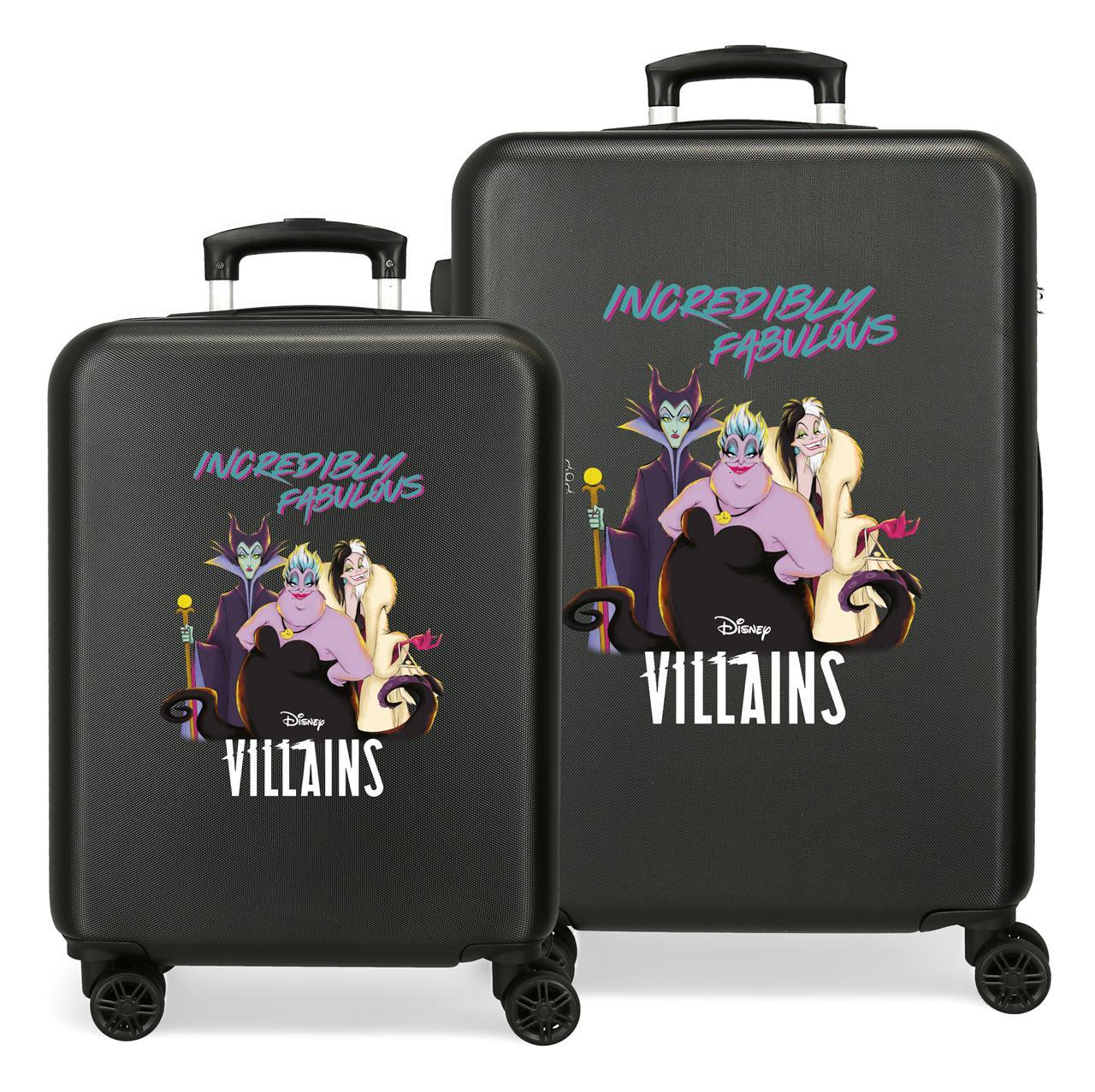 4051442 SET/2 TROLLEY  ABS 55-65CM.4R.VILLAINS INCREDIBLY FABULOUS