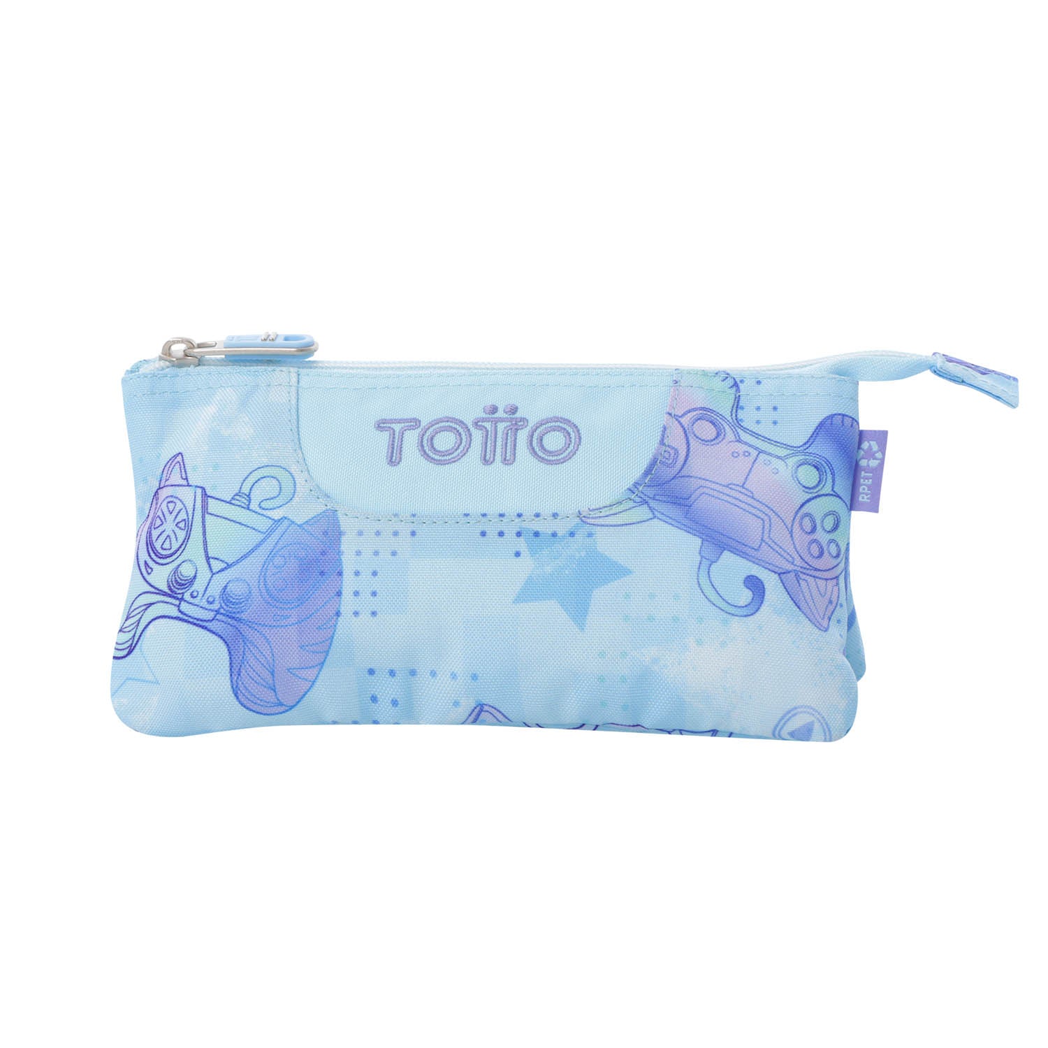 TOTTO School backpack with lines wheels + booth case - 1fy polar