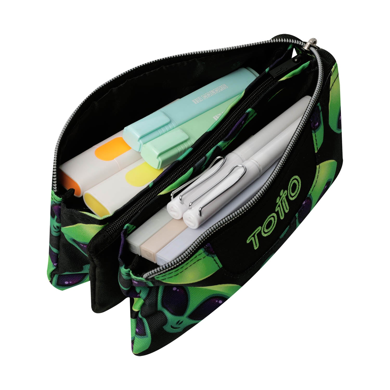 TOTTO Mochila escolar con ruedas Renglones + Estuche Tablero - 6DS Ali