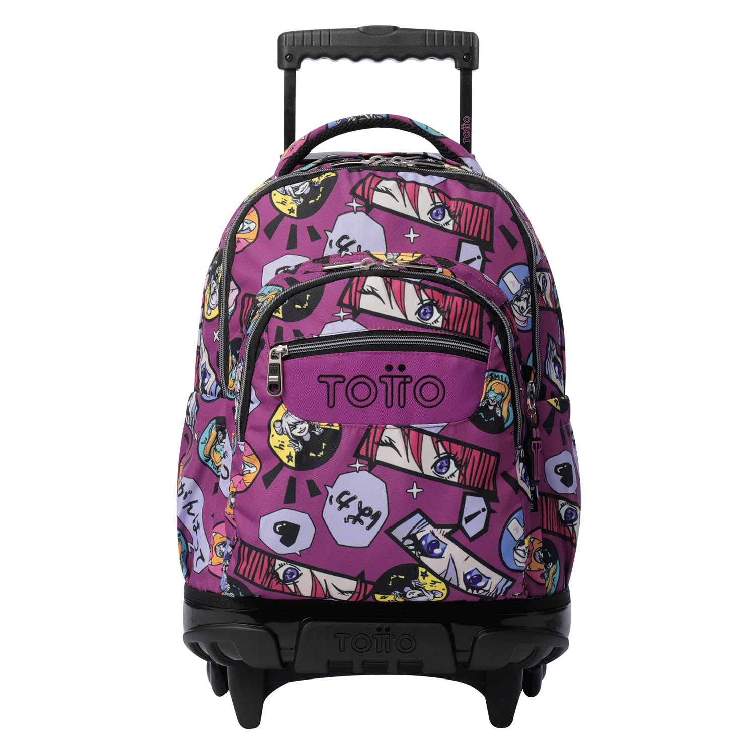 TOTTO School backpack with lines wheels + dashboard case - 1kc