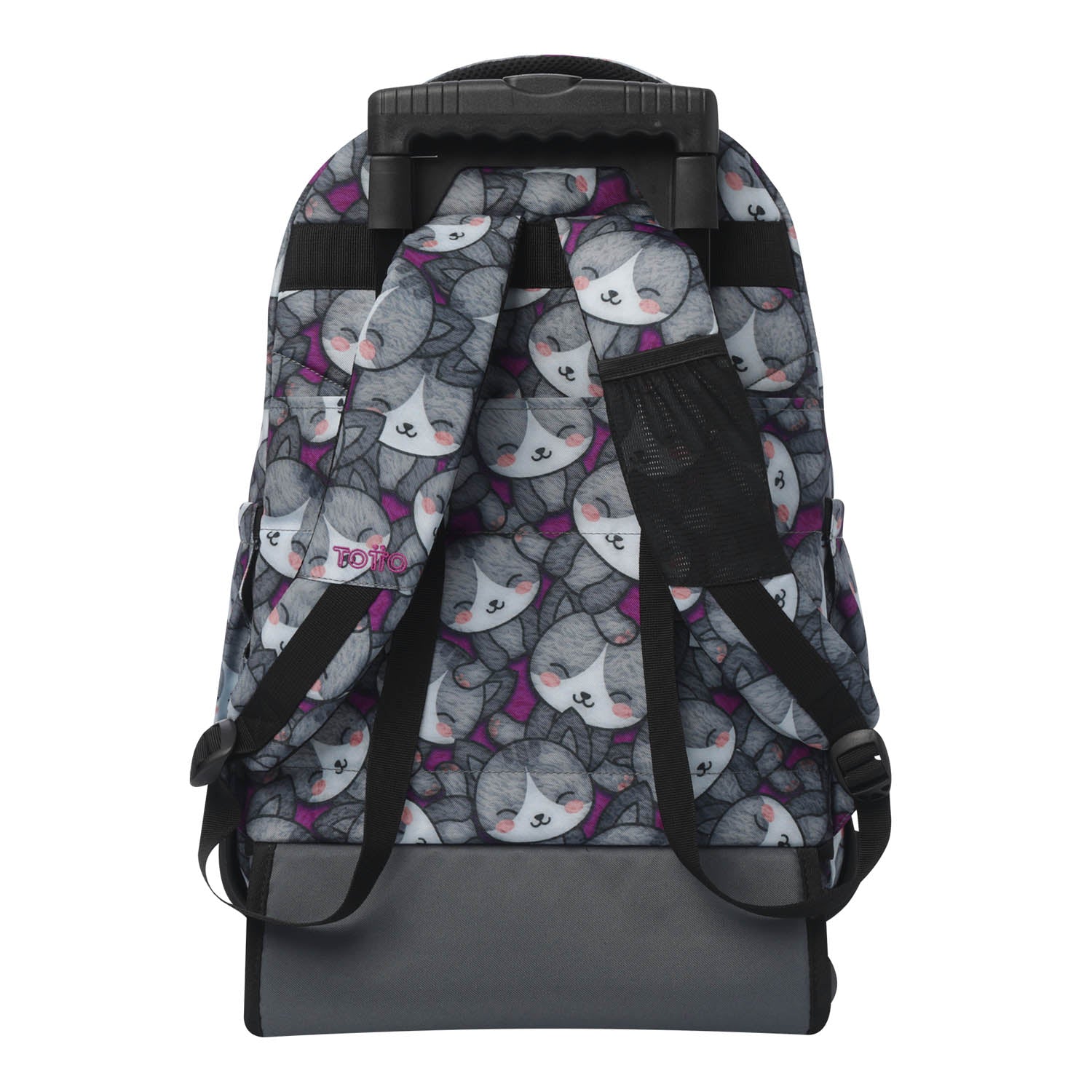 TOTTO Mochila escolar con ruedas  Renglones - 7YI Kitten Rose