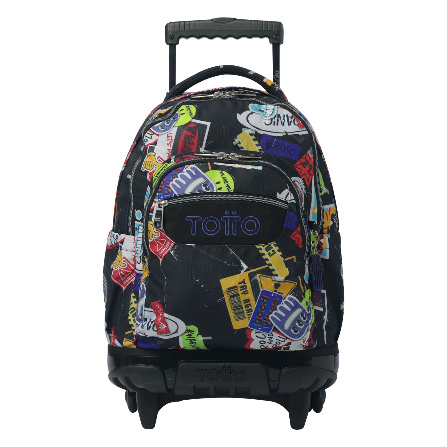 TOTTO Mochila escolar con ruedas Renglones + Estuche Tablero - 8C5 Sticky