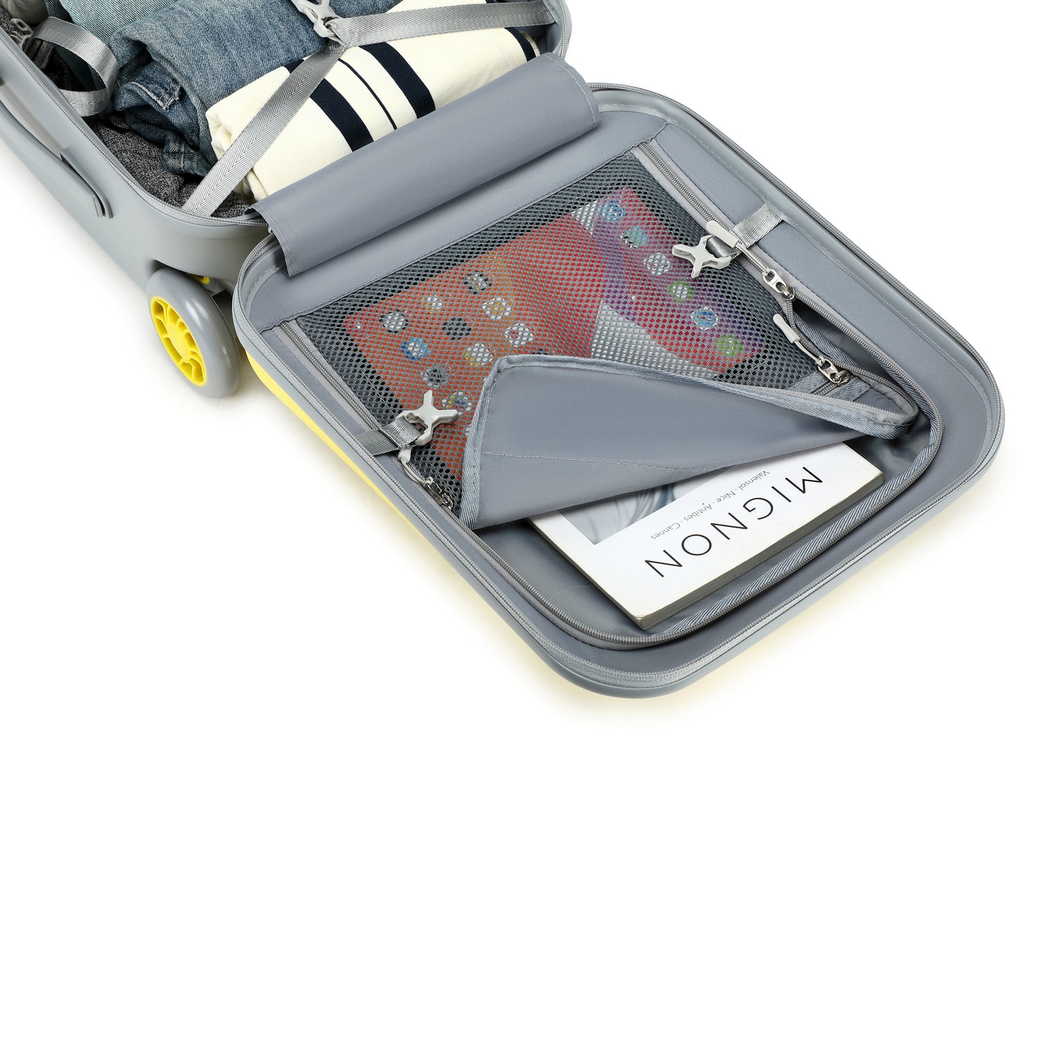 GREENWICH suitcase with child seat CROCODILE